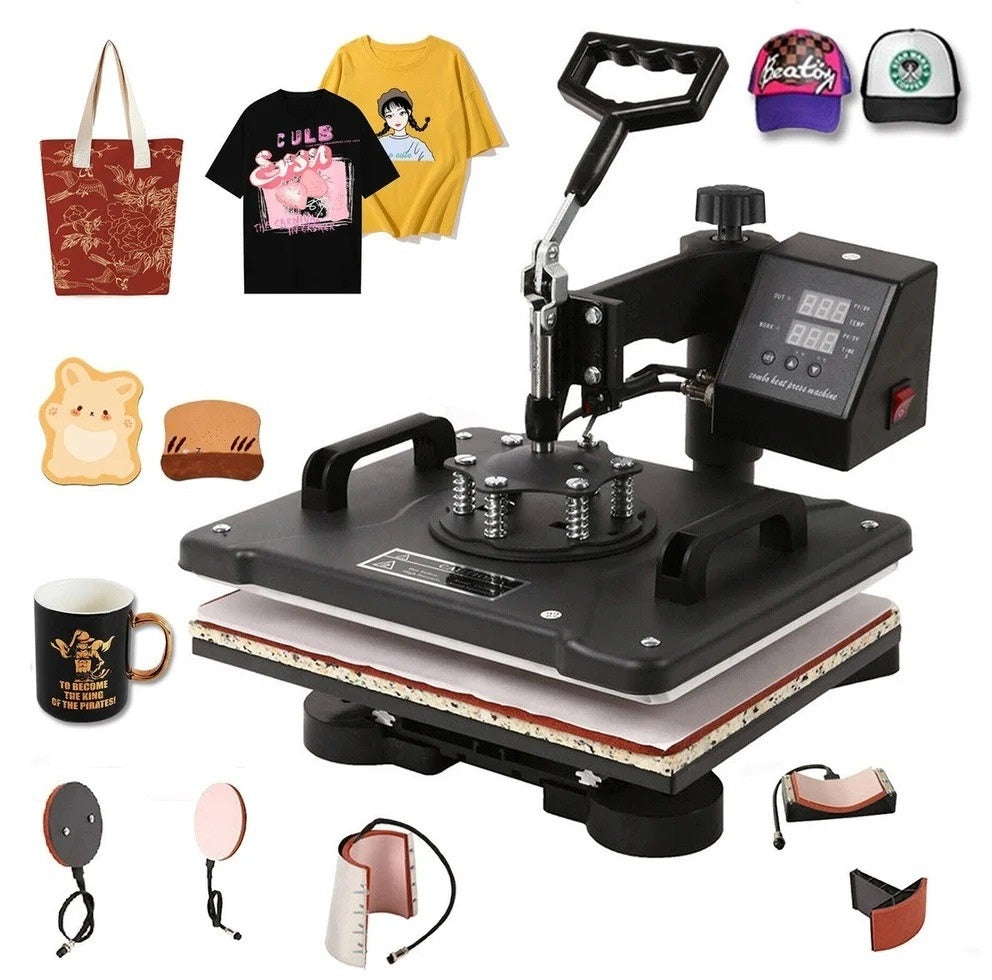 5 In 1 Combo Heat Press Machine, 50 prints/hour
