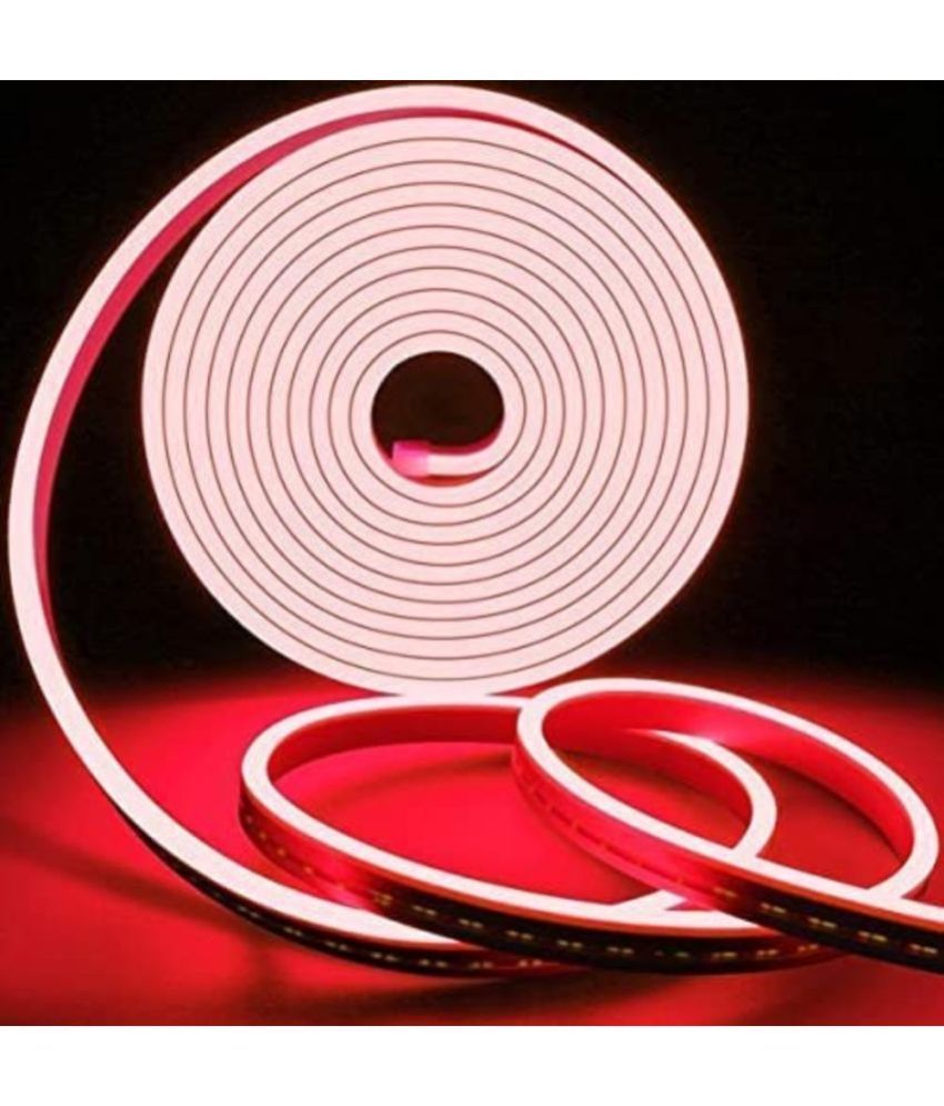 Charkee Red Rope Light Silicon DC Light (5 Meter/16.4 Feet) or Indoor and Outdoor Flexible Festival Waterproof Decorative Light
