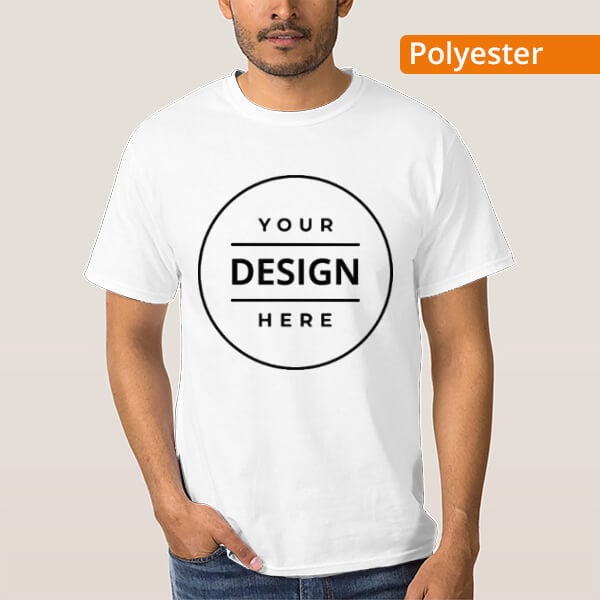 White Polyester Dri Fit Customized Half Sleeve Men's T-Shirt