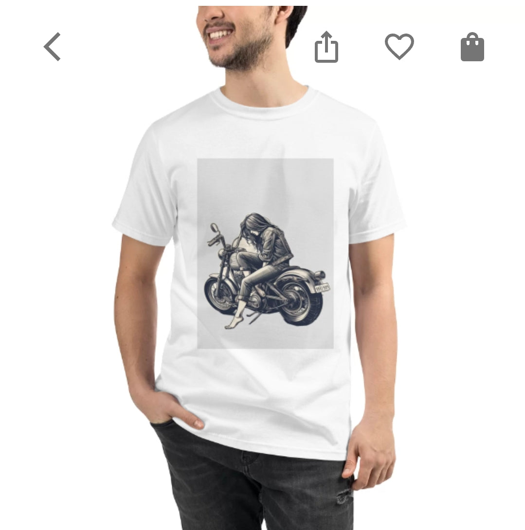 Girl with bikes
Half Sleeve Women Tee - White